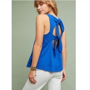 COPY - Anthropologie RO&DE Bow Back Blue Tank Size Small